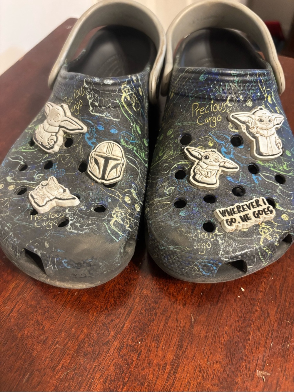 Crocs Kids Black Multicolor Star Wars Baby Yoda Clog Sandals